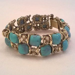 Vintage 1950s Faux Turquoise Bracelet
